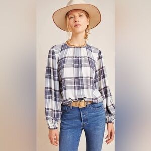 Cloth & Stone‎ Glacier Plaid Blouse